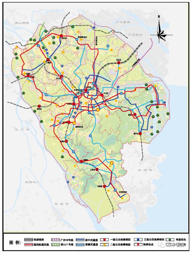 《中山市公共交通系统规划》规划草案公示,拟开5条跨市水上巴士路线