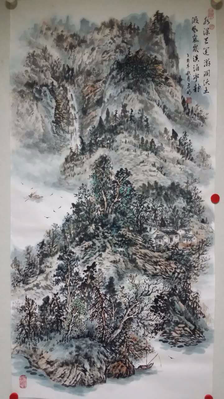 陕西著名画家杨君明山水画作品欣赏