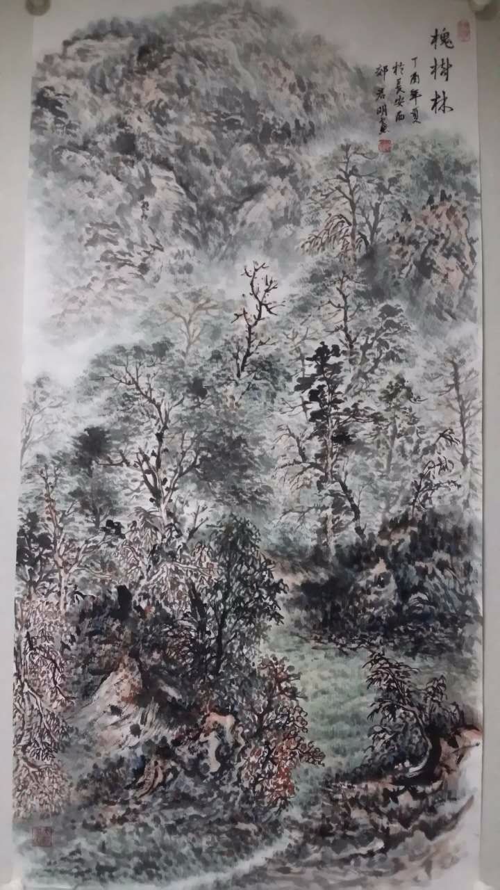 陕西著名画家杨君明山水画作品欣赏