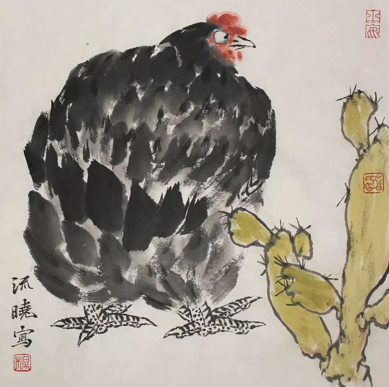 【艺微媒】鸡年大吉—杨流晓画鸡作品选