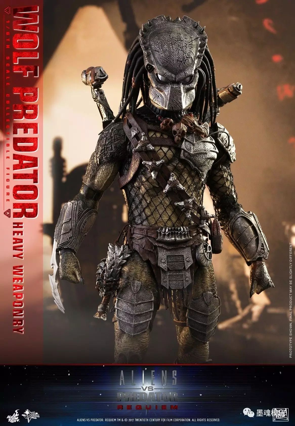 ht 1/6 mms443 avp 铁血战士 独狼 wolf predator 重装版