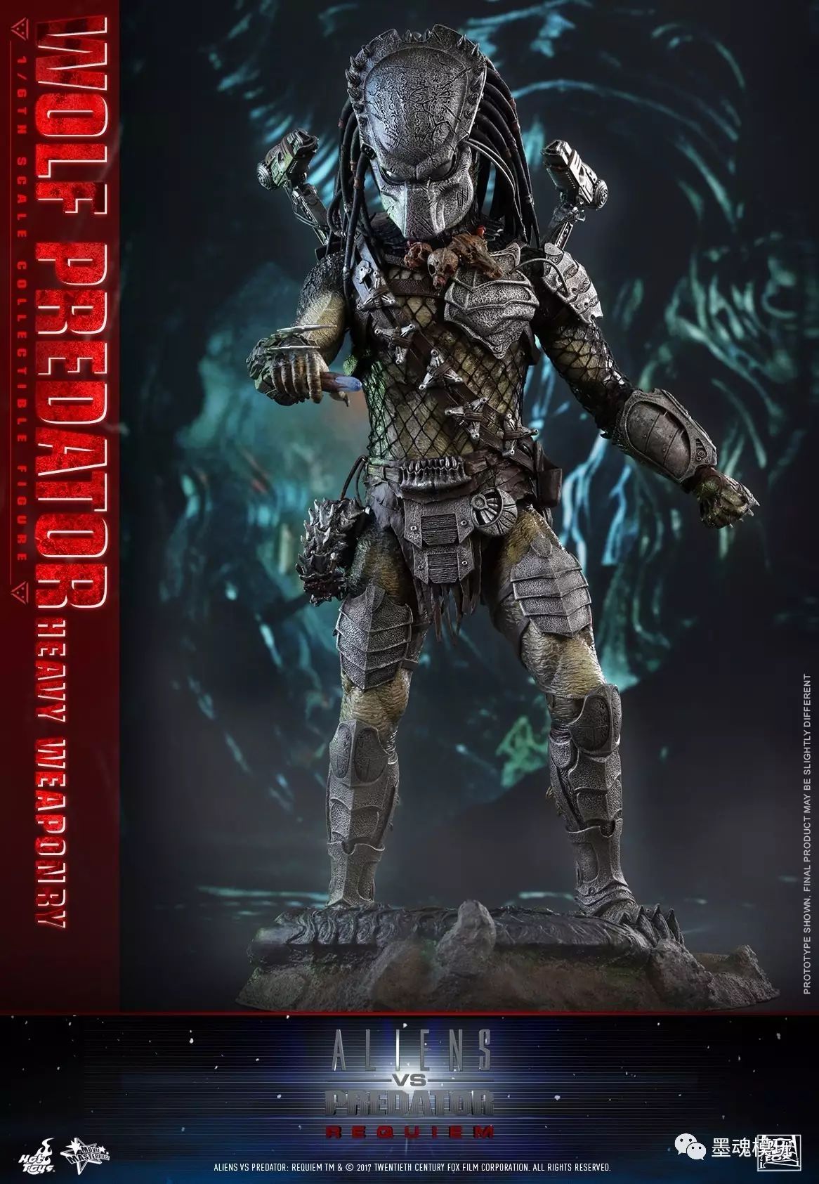 ht 1/6 mms443 avp 铁血战士 独狼 wolf predator 重装版