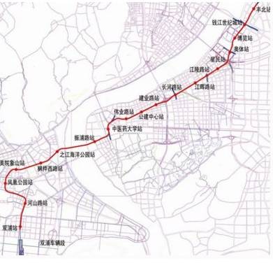 二期: 工程概况:杭州地铁6号线二期丰北站(不含)-东宁路站,共5个站点图片