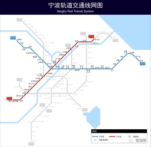 宁波地铁运营线路图