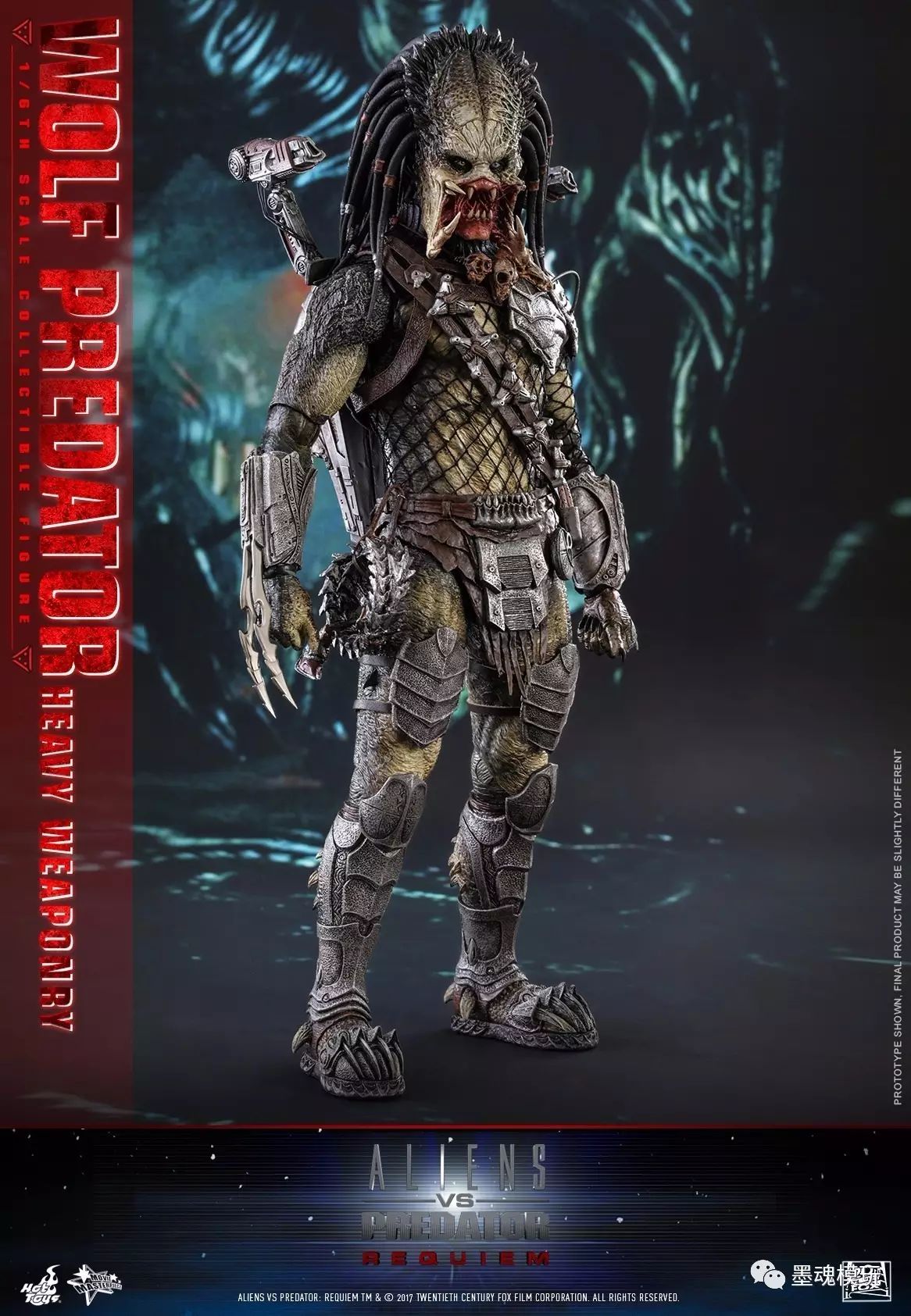 ht 1/6 mms443 avp 铁血战士 独狼 wolf predator 重装版