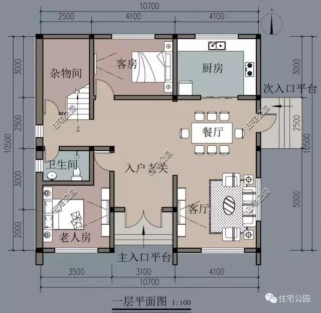 1010米农村平顶别墅,自然时尚,造价19万