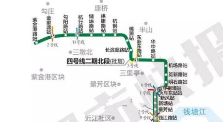 杭州地铁4号线二期线路图