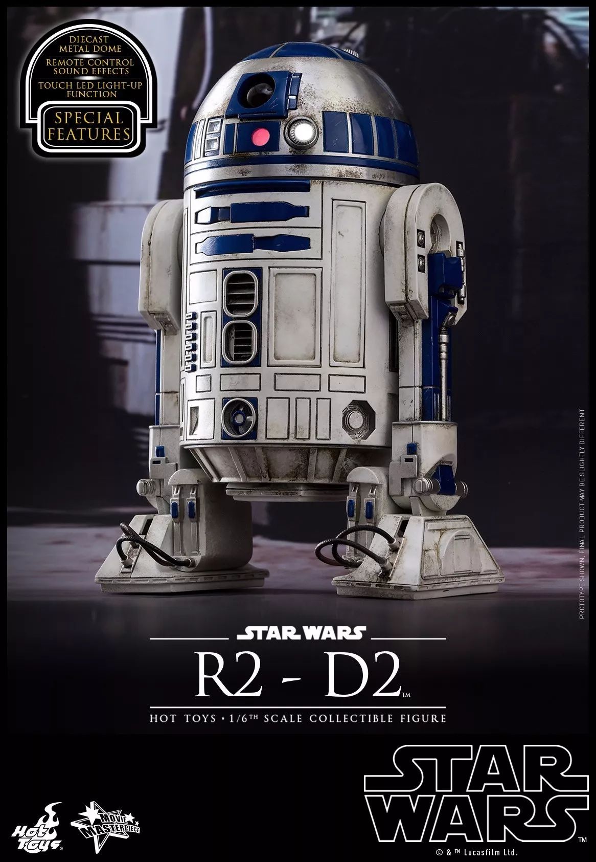 hottoys 新品 1/6 mms408《星球大战-原力觉醒 机器人 r2-d2