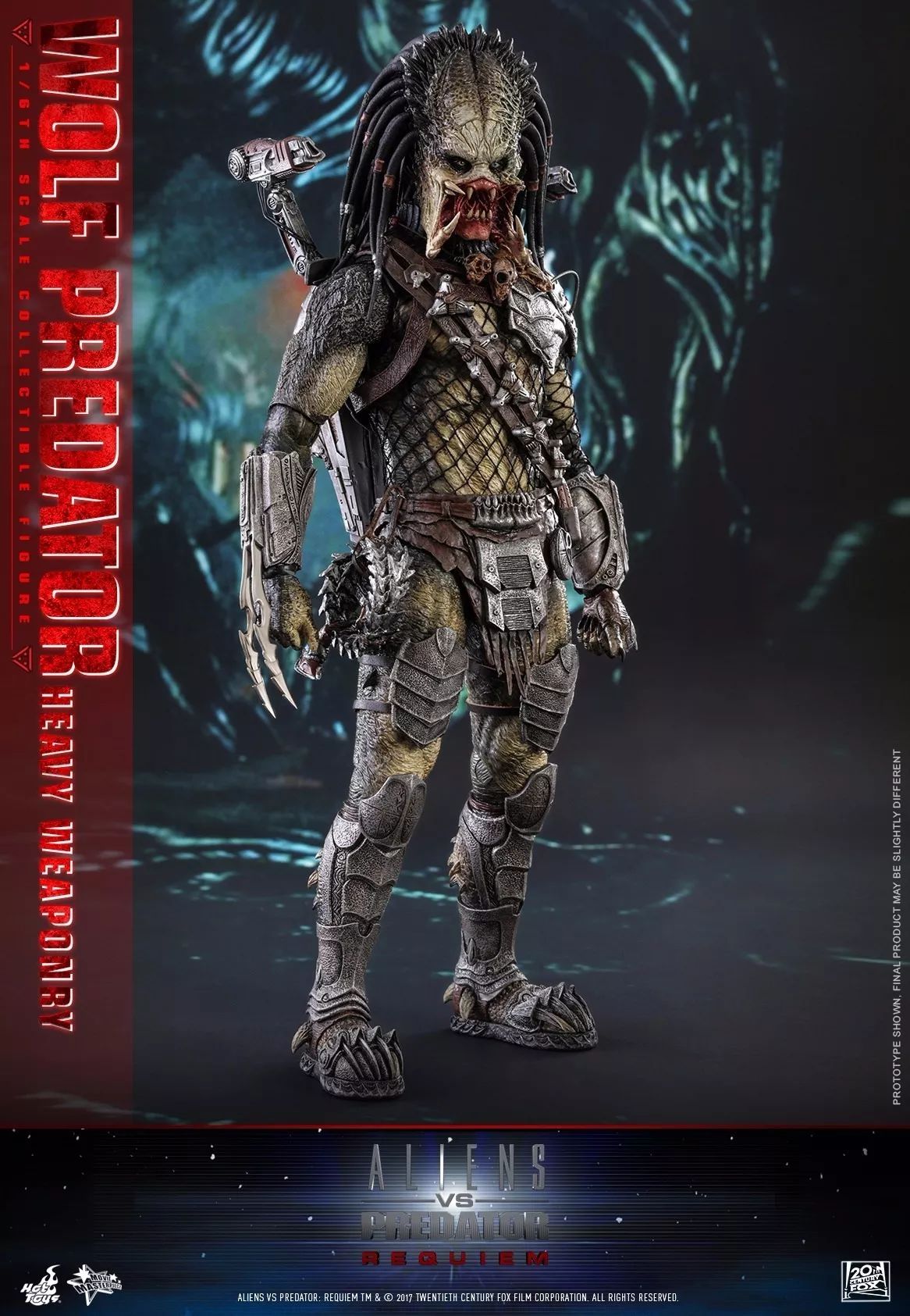 新品预定 hottoys:1/6 mms443 avp - 铁血战士 独狼/wolf predator