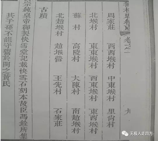 无极县村庄之变迁