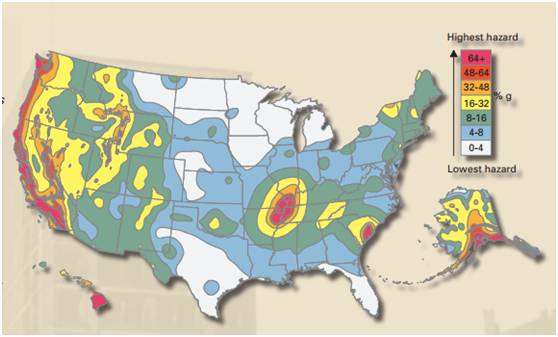 如田纳西州的孟菲斯,田纳西州和西弗吉尼亚州的查尔斯顿附近,地震风险图片