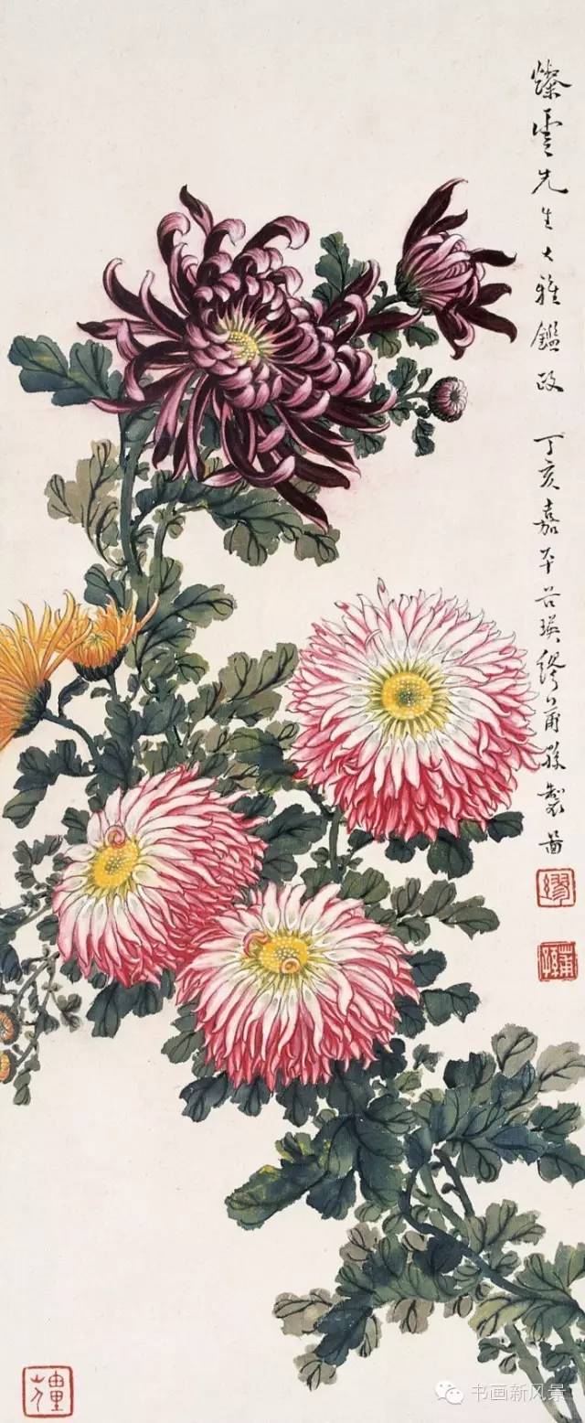 吴树本这三位国画大师,真不愧为享誉画坛的"海上三菊,他们画的菊花真