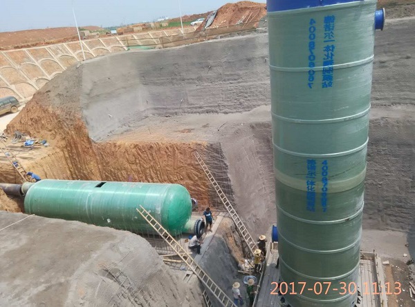 玻璃钢污水预制泵站—污水集中处理率超过97%