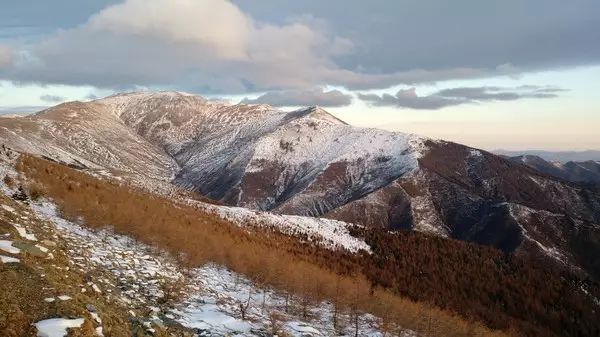 五台山秋天下雪金色世界秒变雪中仙境