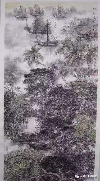 展讯海南风光著名画家陈海山水画作品展