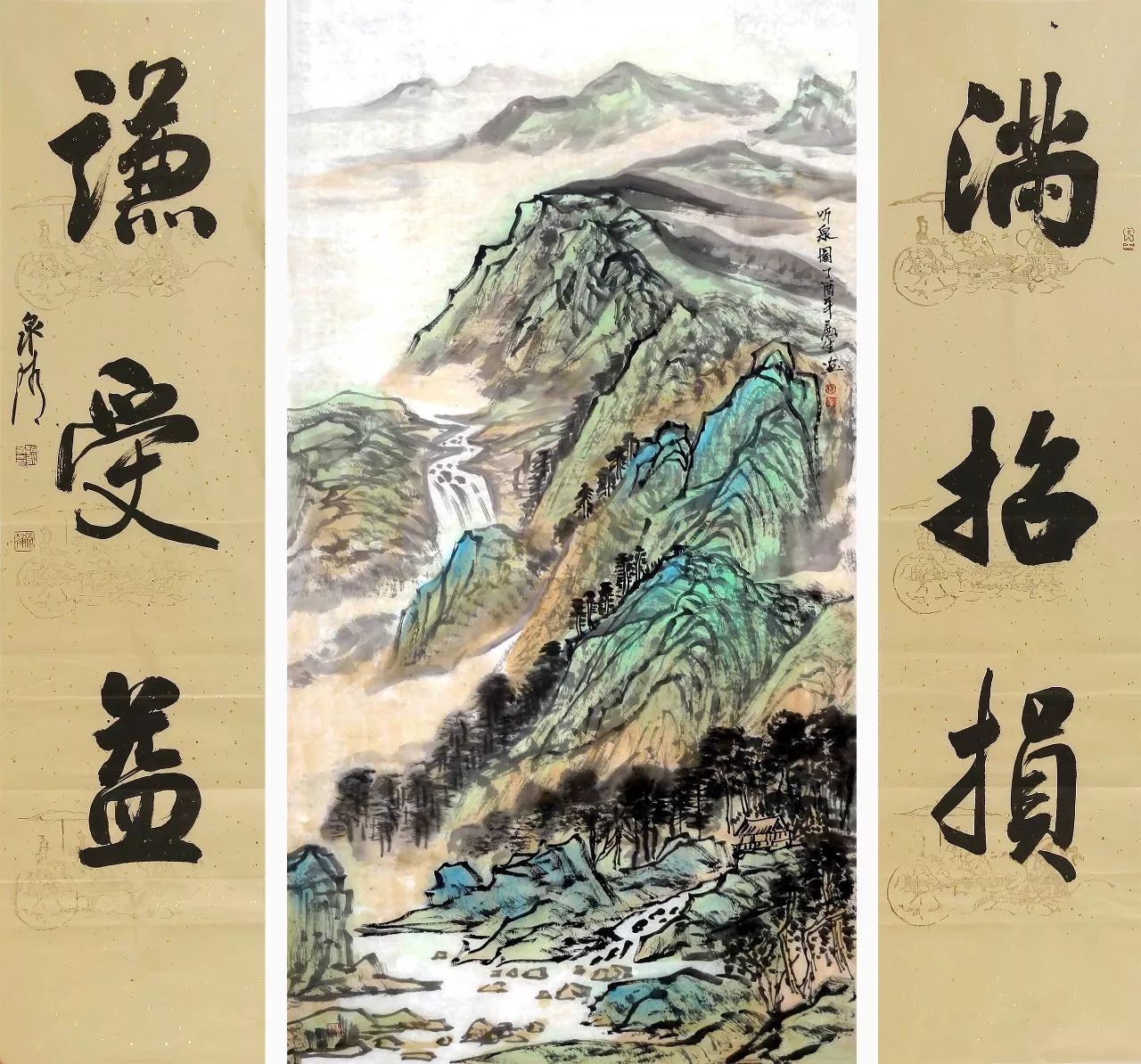 中堂招聘_中堂画招财运宝年画背景图片素材下载(3)