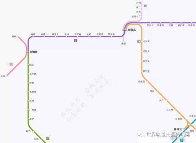 中国高铁线路图10月版