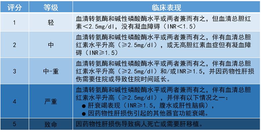 药物性肝损伤肝损伤类型与严重程度评估