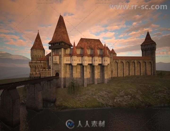 360度中世纪城堡场景环境3d模型合辑