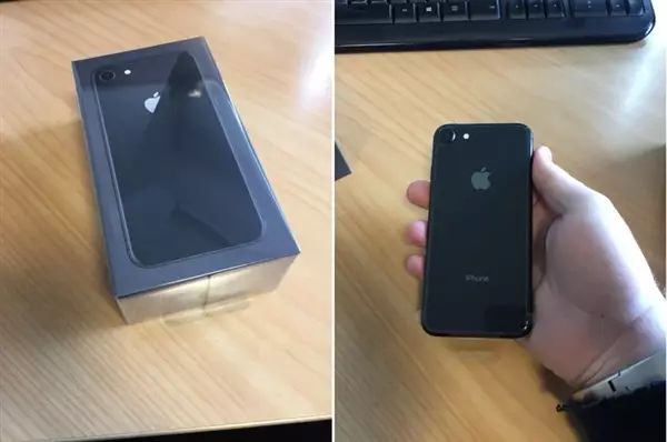 不少人都偏爱黑色版iphone 8,8 plus多一些,其包装盒看起来也要比另外