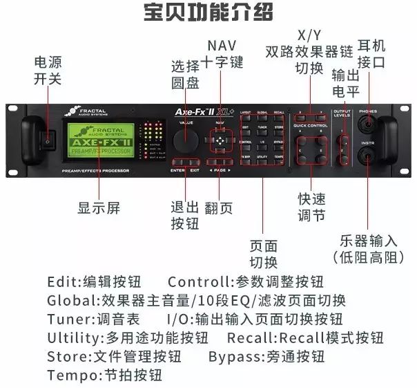 fractal audio axe-fx ii xl 机架式多乐器效果器,强大先进的数字前级