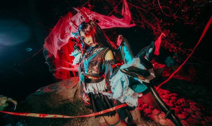 阴阳师吸血姬紫裘碧染cosplay