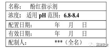 实验室溶液标签规范写法举例说明