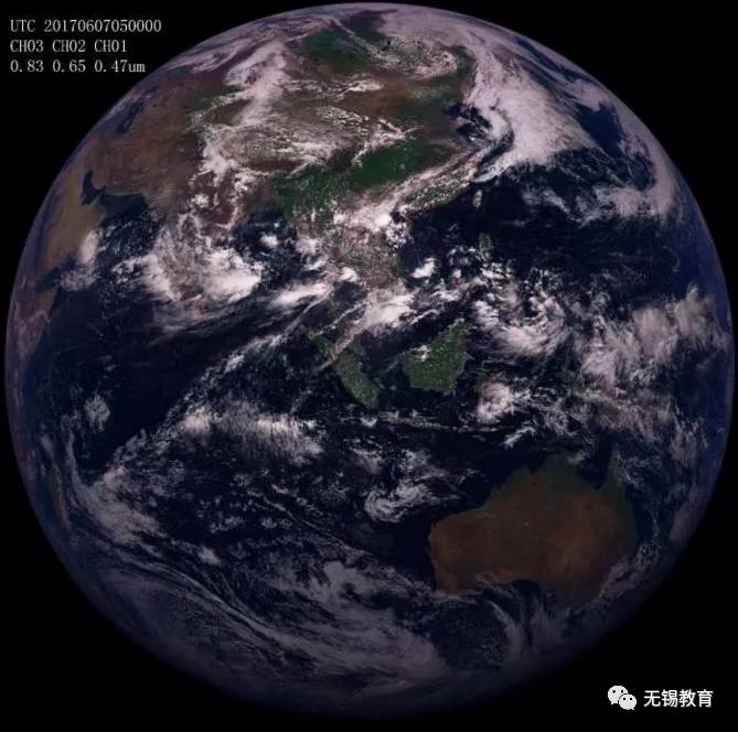 微信新版启动画面中的地球,来自风云四号气象卫星.