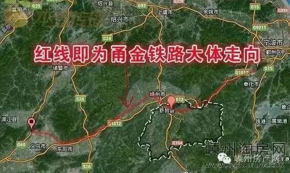 经养山炮山后至绍兴嵊州市境内,于长乐镇南设南山湖站,后并行甬金高速