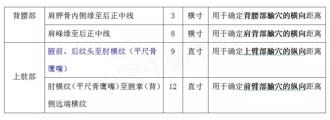 【针灸】骨度分寸定位记忆