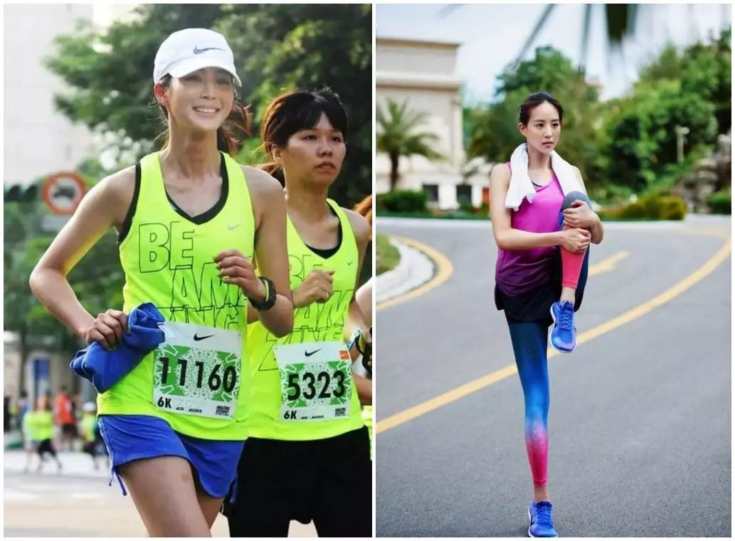 女星爱跑步!周笔畅跑成"马拉松雨神"