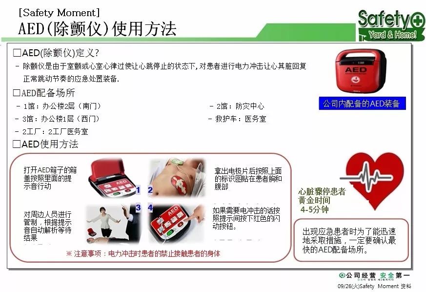 【安全小讲堂】aed(除颤仪)使用方法