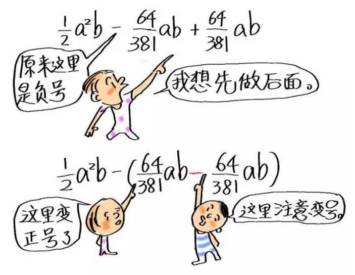 初一学生家长给孩子画的数学漫画