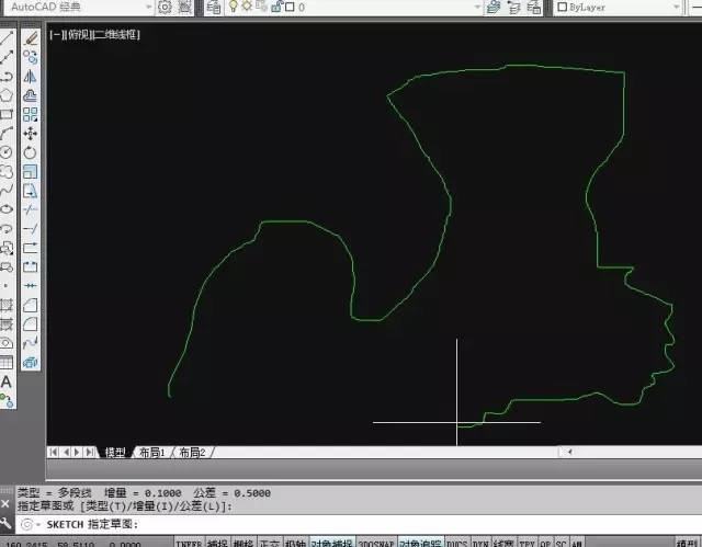 CAD中如何快速手绘不规则图形?