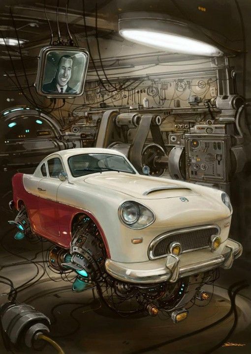 未来科技即视感的悬浮汽车科幻插画,希望科幻迷及插画迷会喜欢