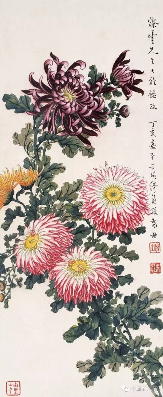 他们画的菊花真是太迷人啦,迷醉了整个秋天!