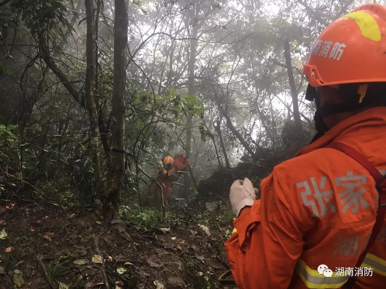 登山驴友峡谷坠崖遇险七星山张家界警民联合出动60人次历经30多个小时