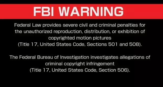 日本爱情动作片开头为什么总会出现fbi warning?