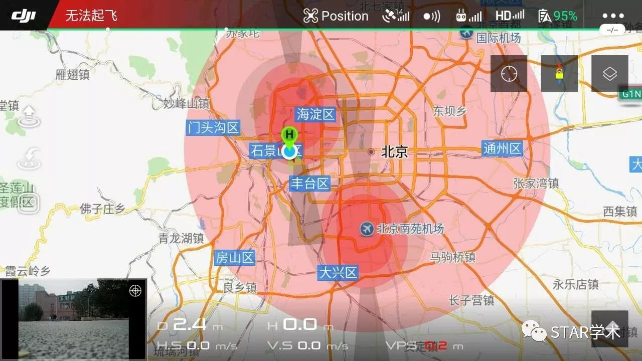 北京六环以内禁止起飞(红色区域禁飞)