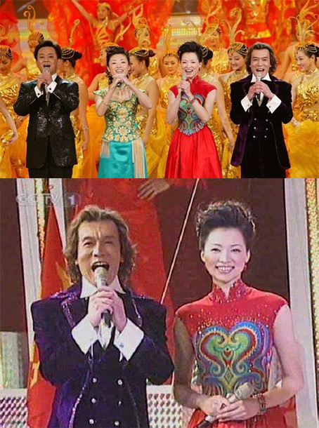 2005年央视春节联欢晚会上,由李咏,周涛,朱军,董卿组成的"春晚四人