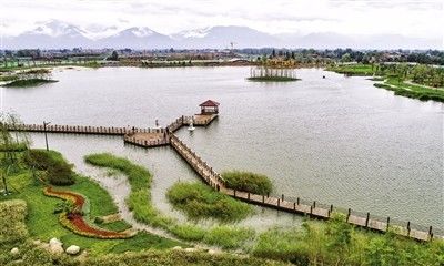 西安渼陂湖水系生态文化区萯阳湖景区"十一"开放
