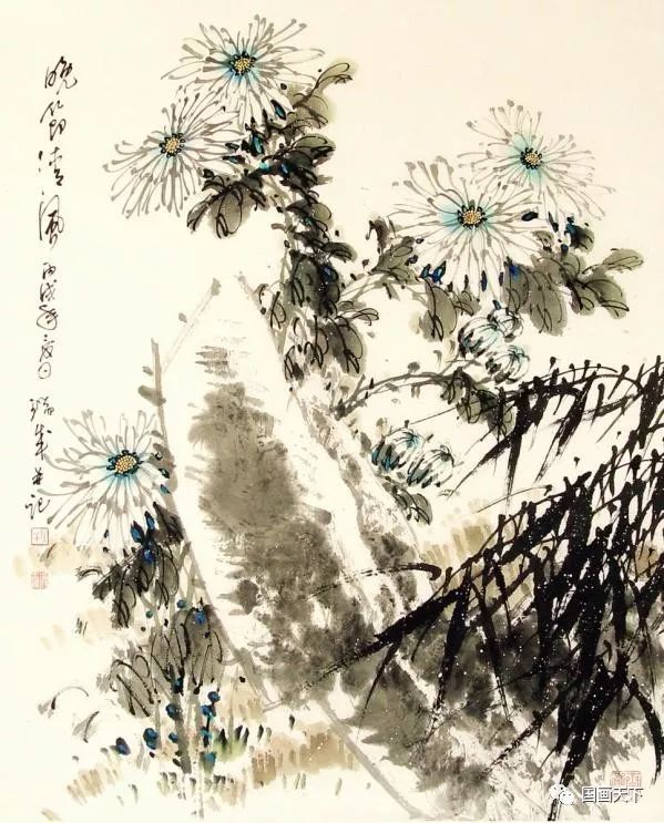 中国写意画菊花系列