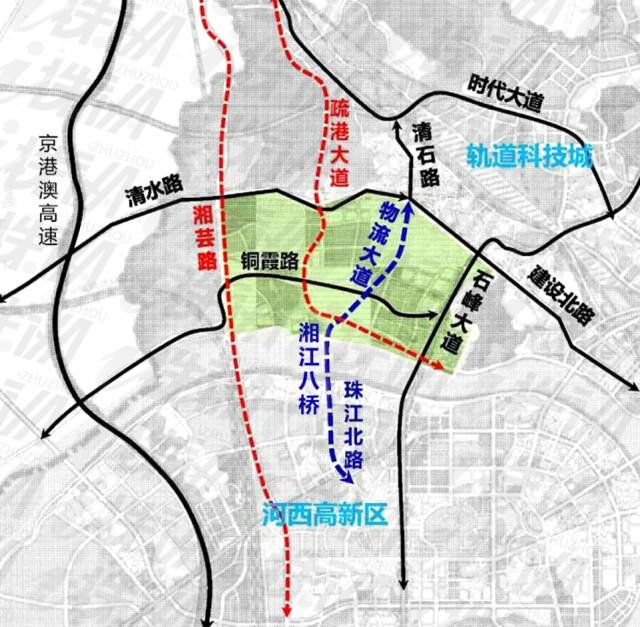 湘江八桥区位图 市规划局提供
