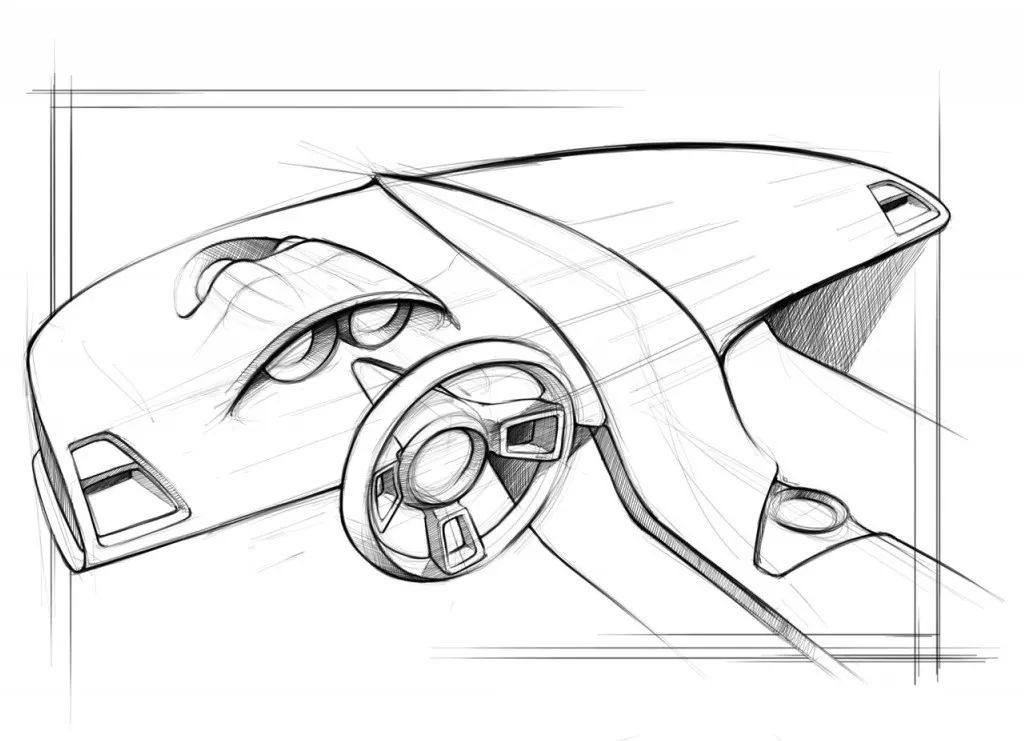 汽车内饰手绘草图集锦!