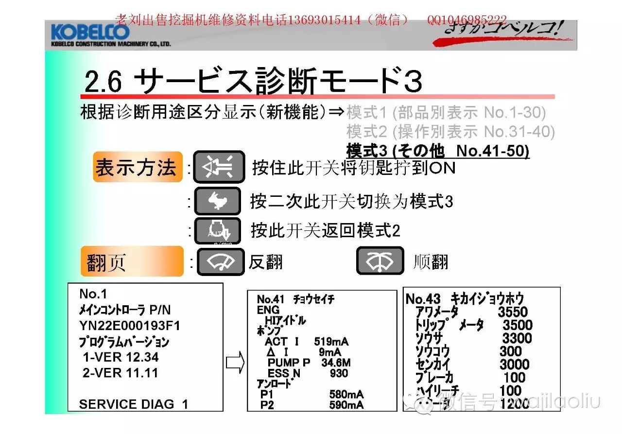 挖掘机维修资料神钢8型机监控版使用手册abc调整故障代码提取故障诊断