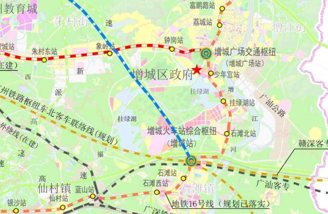 增城最新轨道交通规划示意图