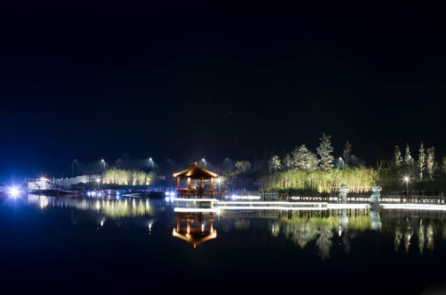 西安渼陂湖水系生态文化区萯阳湖景区