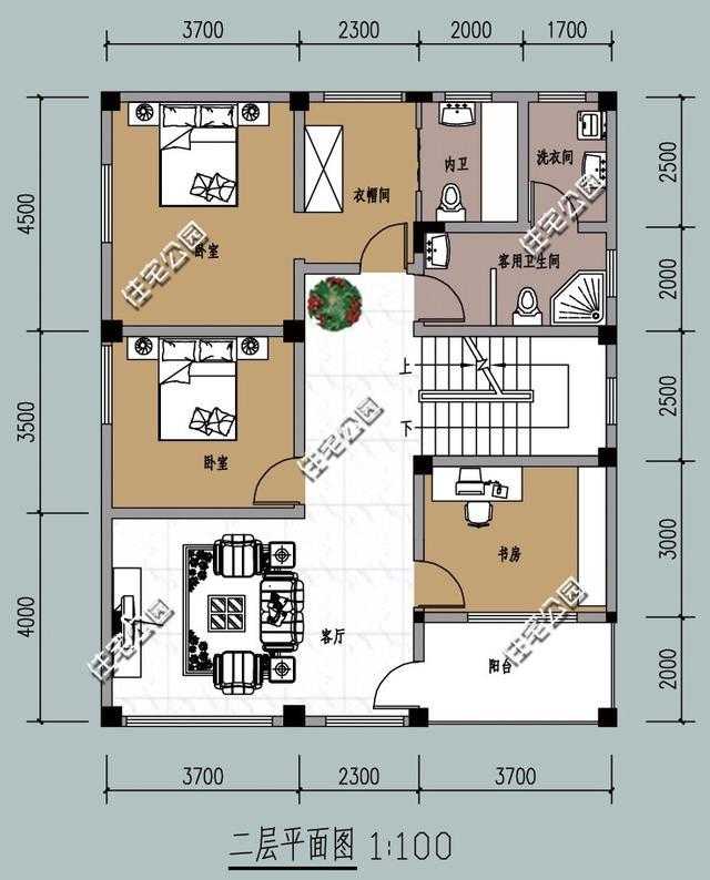 新农村别墅10米x12米,有建筑师就是不一样,含平面图