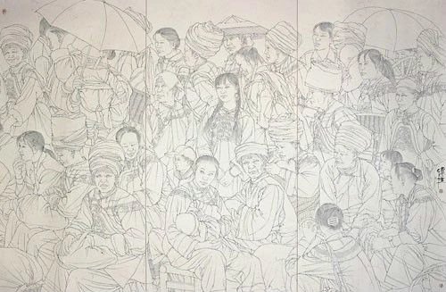 中国线描作品展