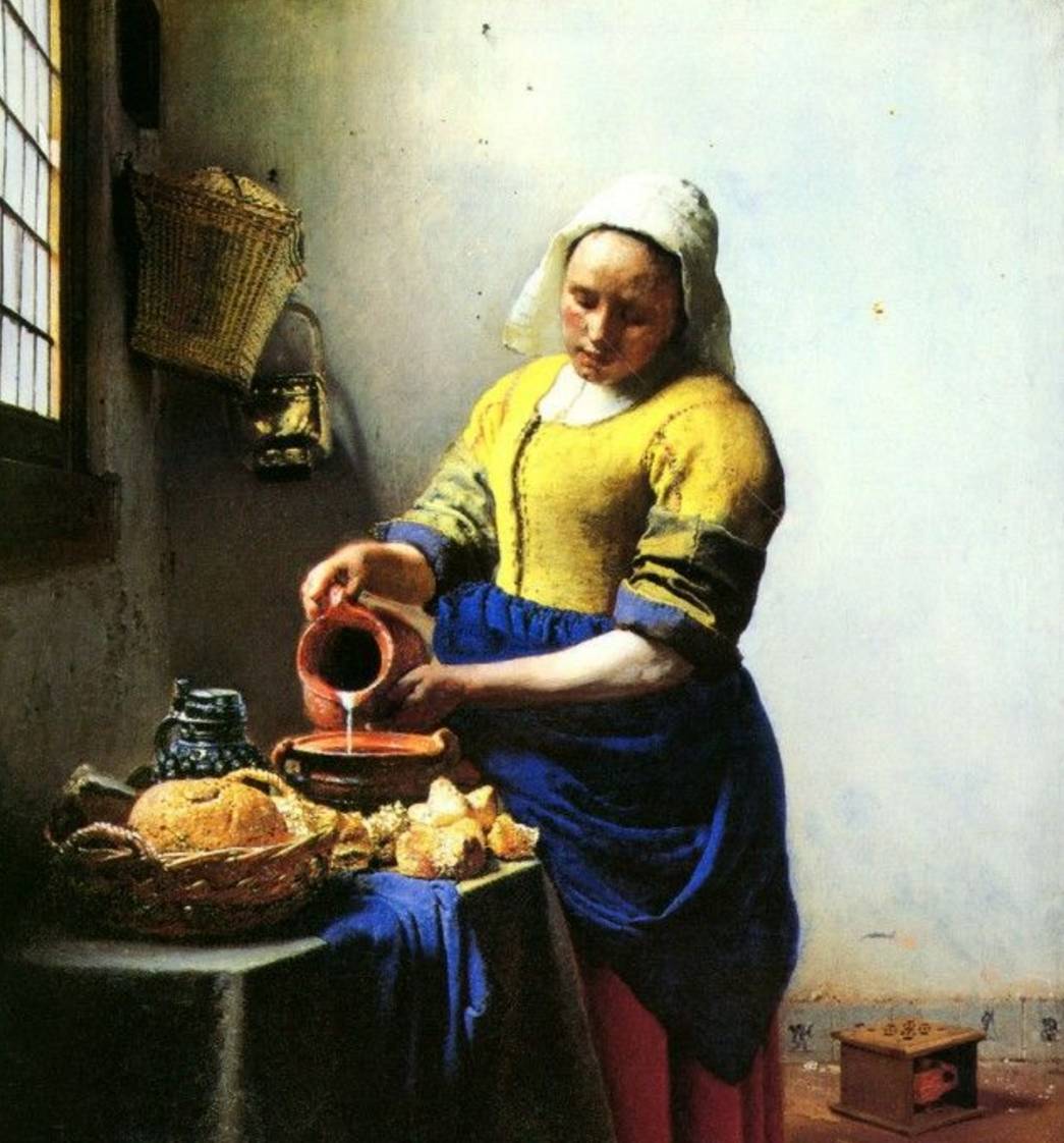 倒牛奶的女佣 维米尔 荷兰 布面油画 1658年 45×41厘米 现藏